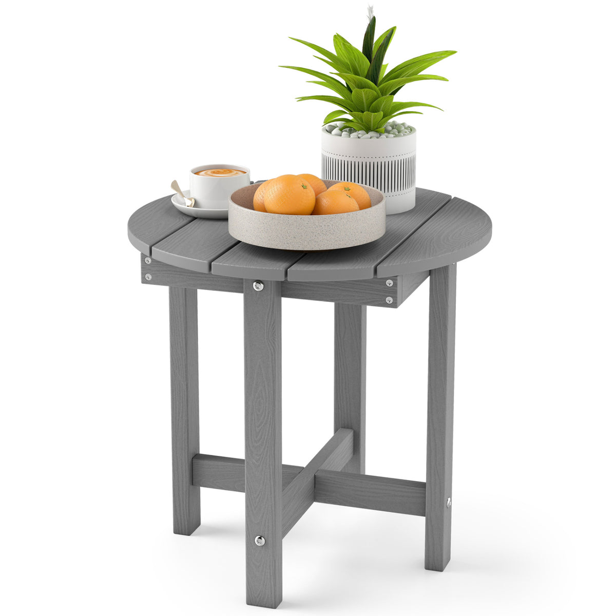 HIPS Adirondack Side Table with Weather-Resistant and Waterproof Top