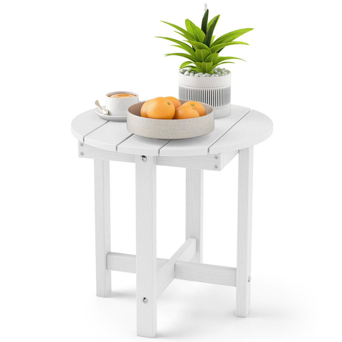 HIPS Adirondack Side Table with Weather-Resistant and Waterproof Top