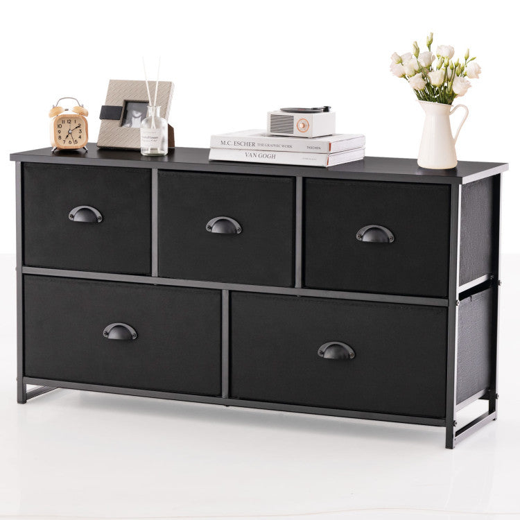 Bedroom Set with 3-Tier Clothes Rack Freestanding Clothing Rack and Dresser Storage Tower