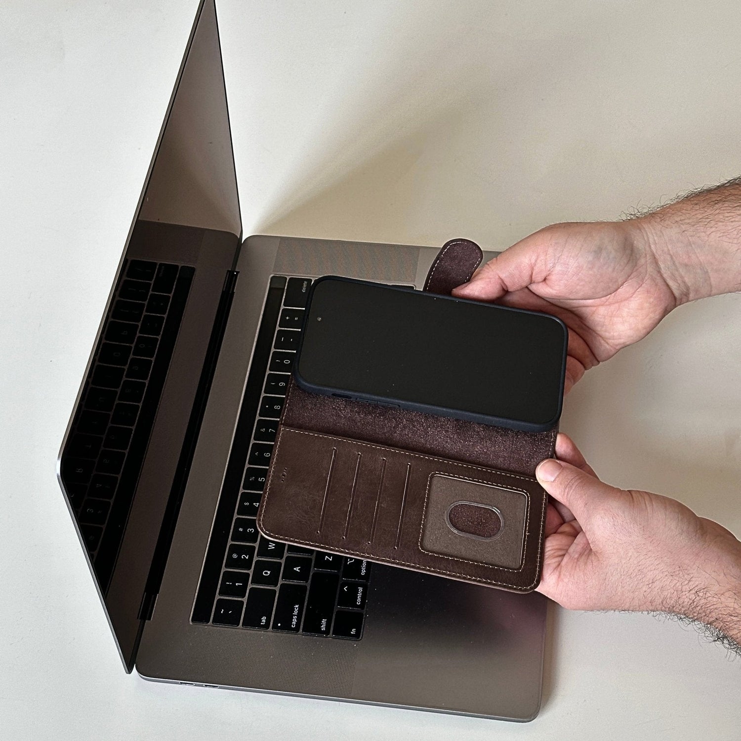 Vegas Premium Leather iPhone 15 Plus Wallet Case with MagSafe | Detachable RFID Blocking Luxury Wallet