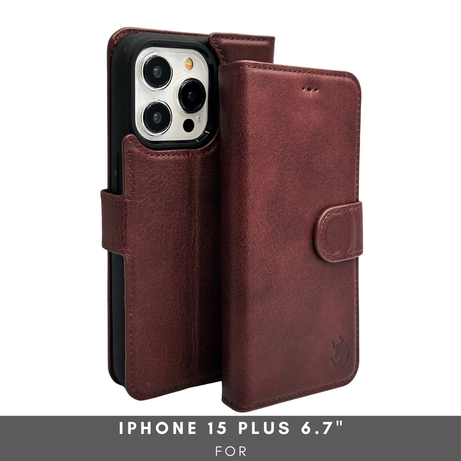 Vegas Premium Leather iPhone 15 Plus Wallet Case with MagSafe | Detachable RFID Blocking Luxury Wallet