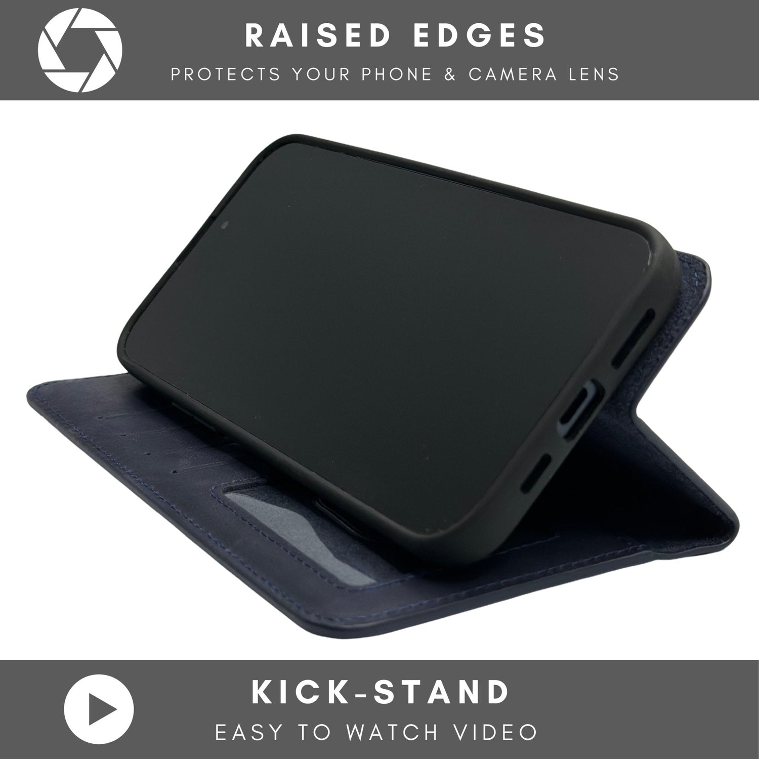 Vegas Premium Leather iPhone 15 Pro Max Wallet Case with MagSafe | Detachable RFID Blocking Luxury Wallet