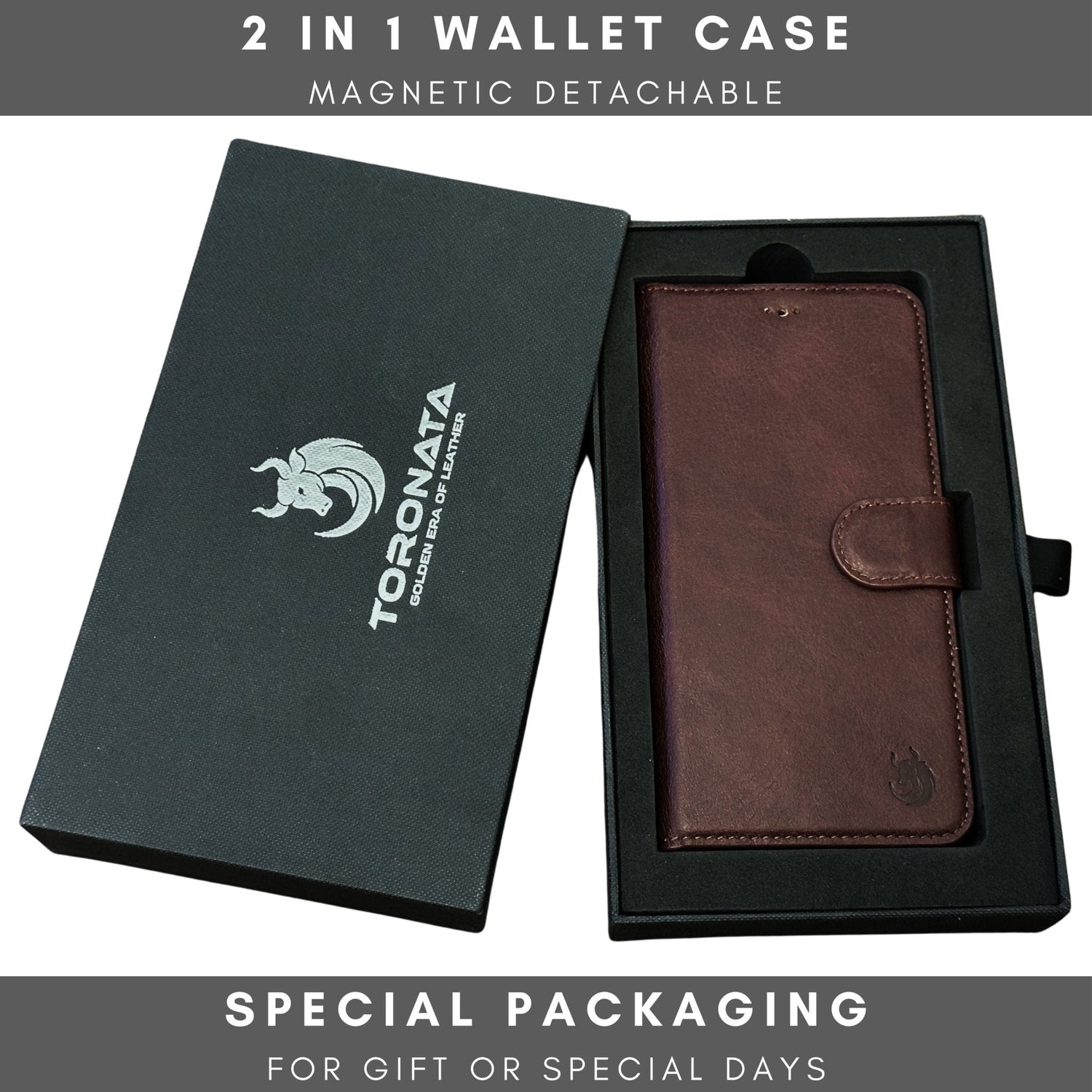 Vegas Premium Leather iPhone 15 Pro Max Wallet Case with MagSafe | Detachable RFID Blocking Luxury Wallet