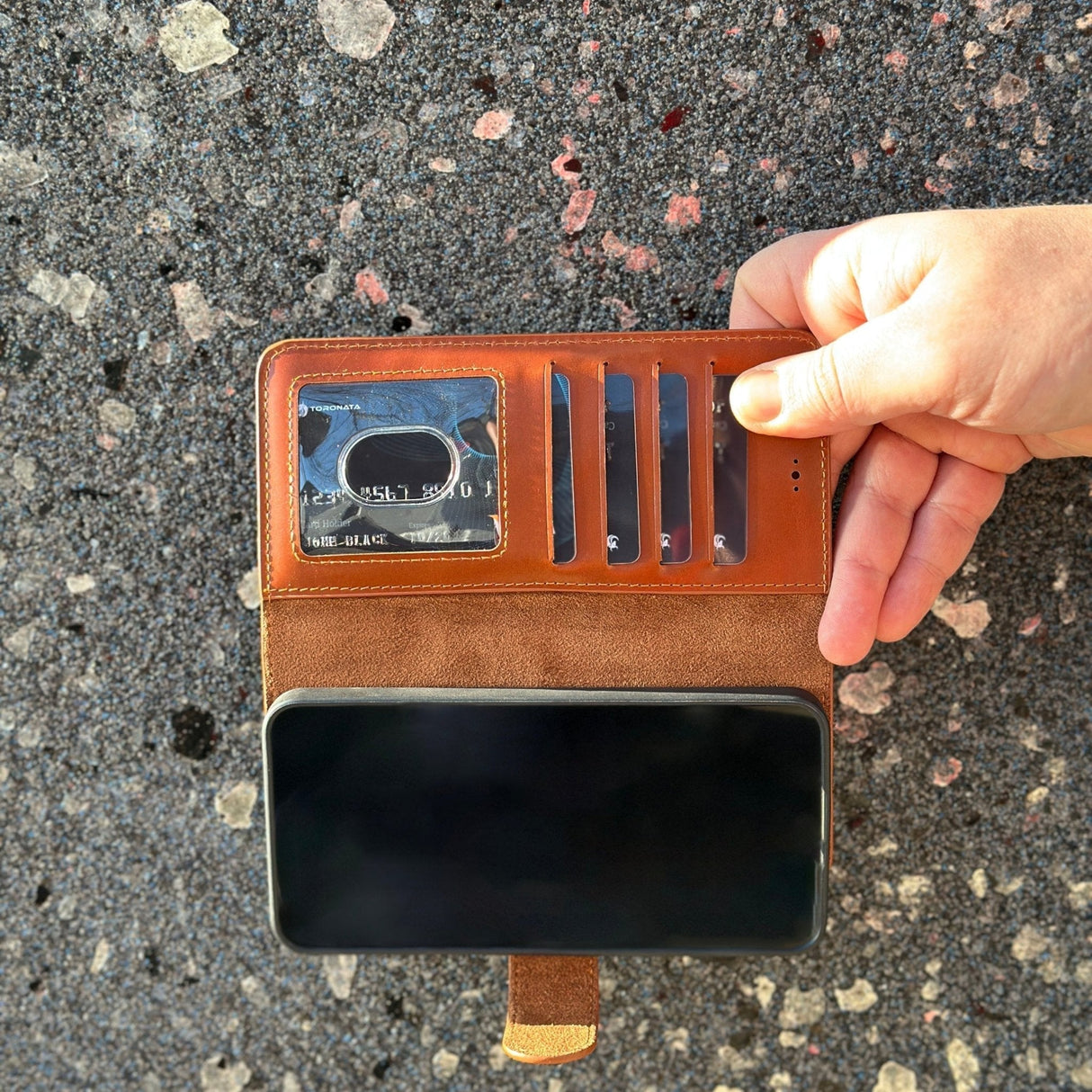 Vegas Premium Leather iPhone 15 Pro Max Wallet Case with MagSafe | Detachable RFID Blocking Luxury Wallet