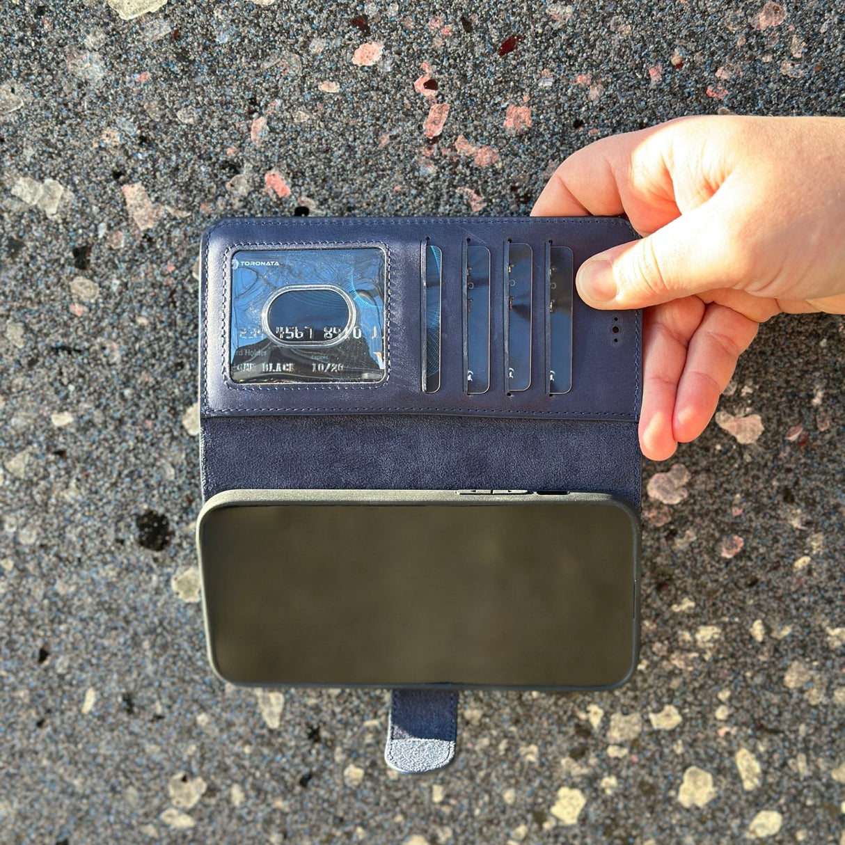 Vegas Premium Leather iPhone 15 Pro Wallet Case with MagSafe | Detachable RFID Blocking Luxury Wallet