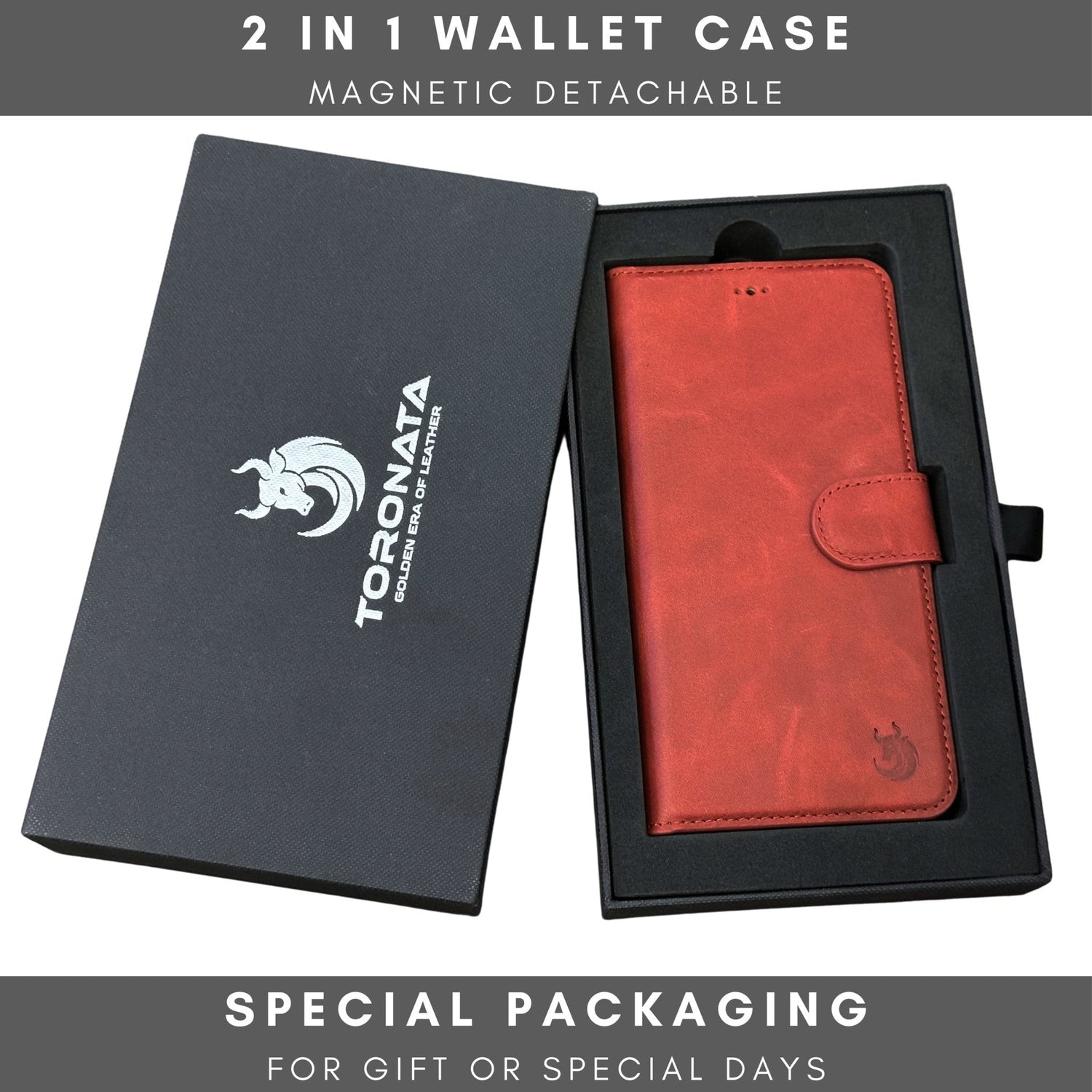 Vegas Premium Leather iPhone 15 Pro Wallet Case with MagSafe | Detachable RFID Blocking Luxury Wallet
