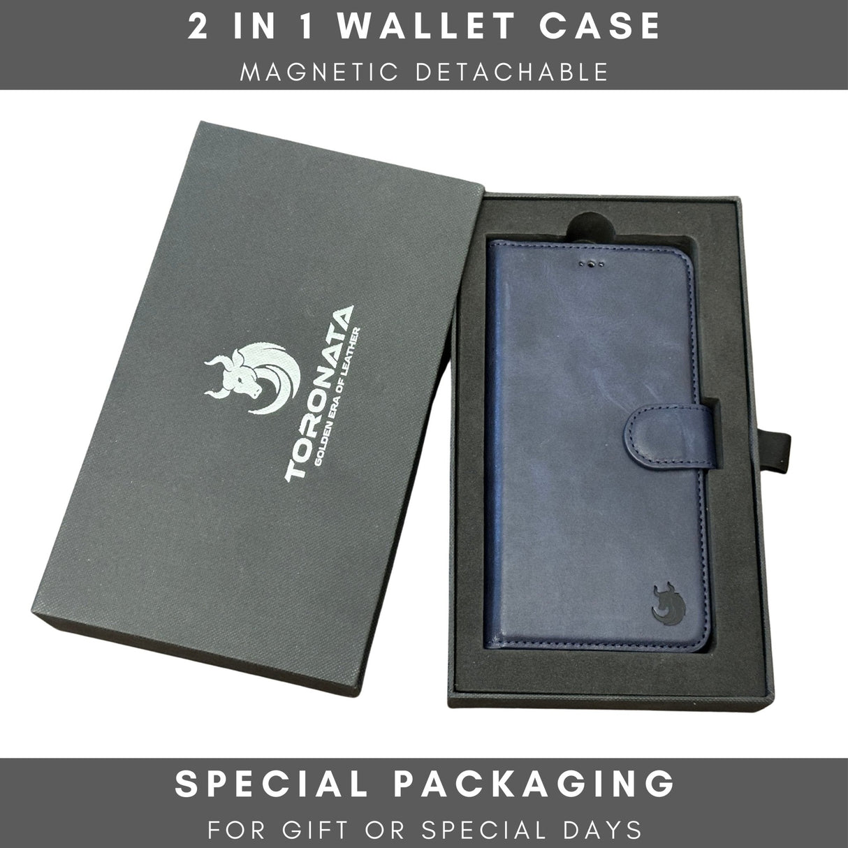 Vegas Premium Leather iPhone 15 Wallet Case with MagSafe | Detachable RFID Blocking Luxury Wallet