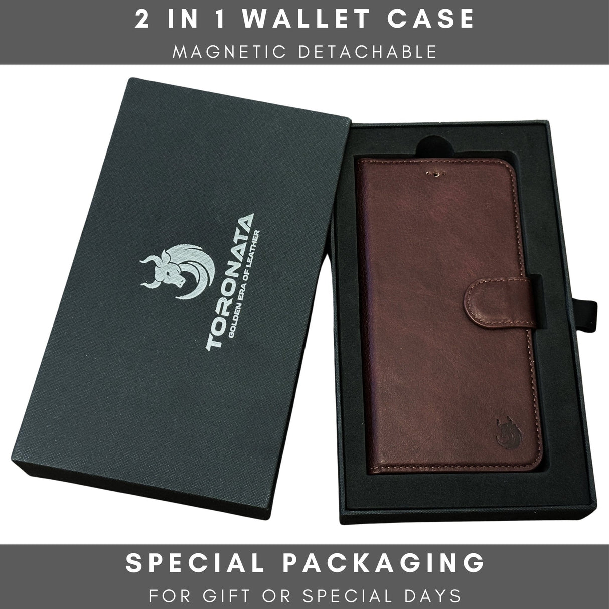 Vegas Premium Leather iPhone 15 Wallet Case with MagSafe | Detachable RFID Blocking Luxury Wallet