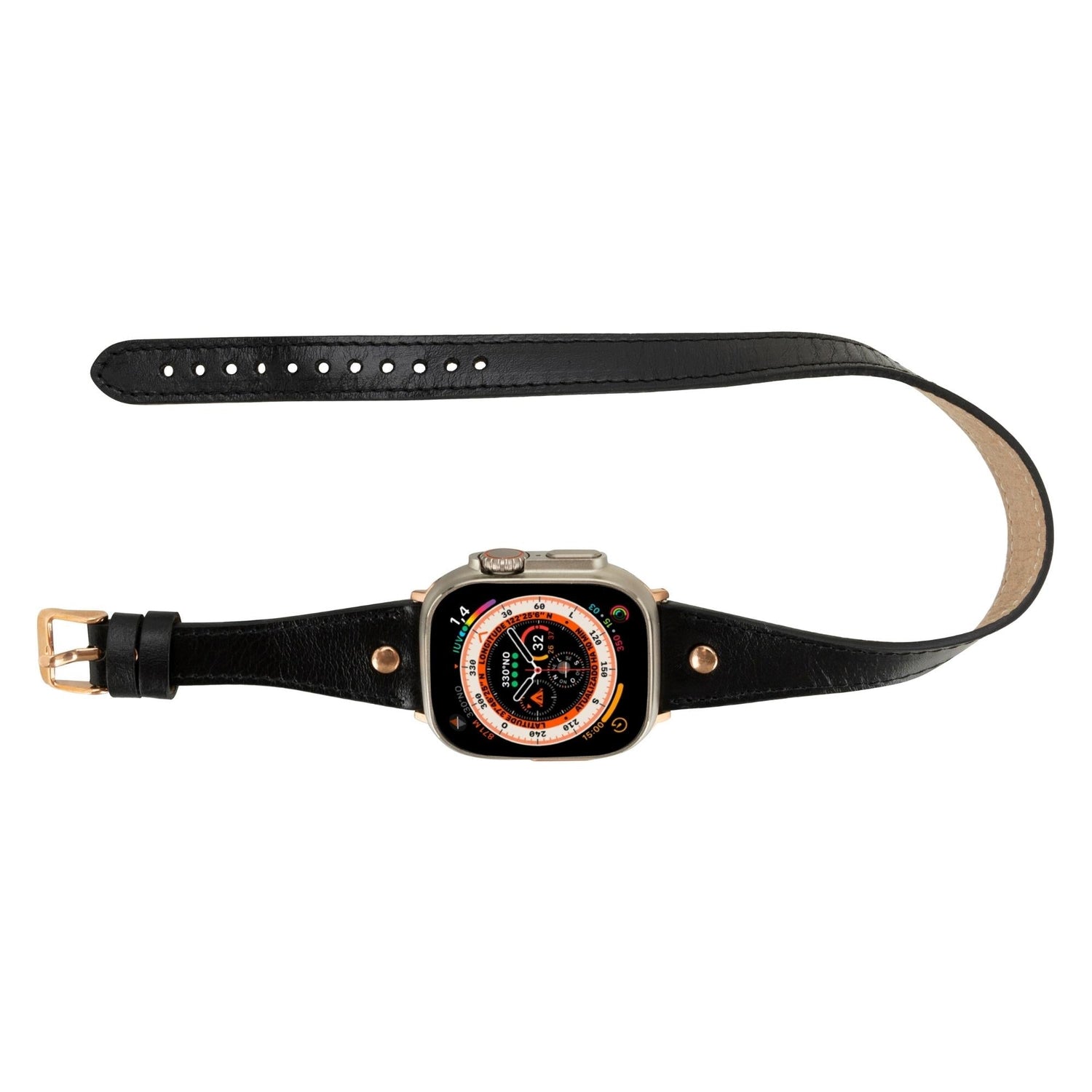 Vernon Double Tour Leather Bands for Apple Watch 9, Ultra 2 and SE