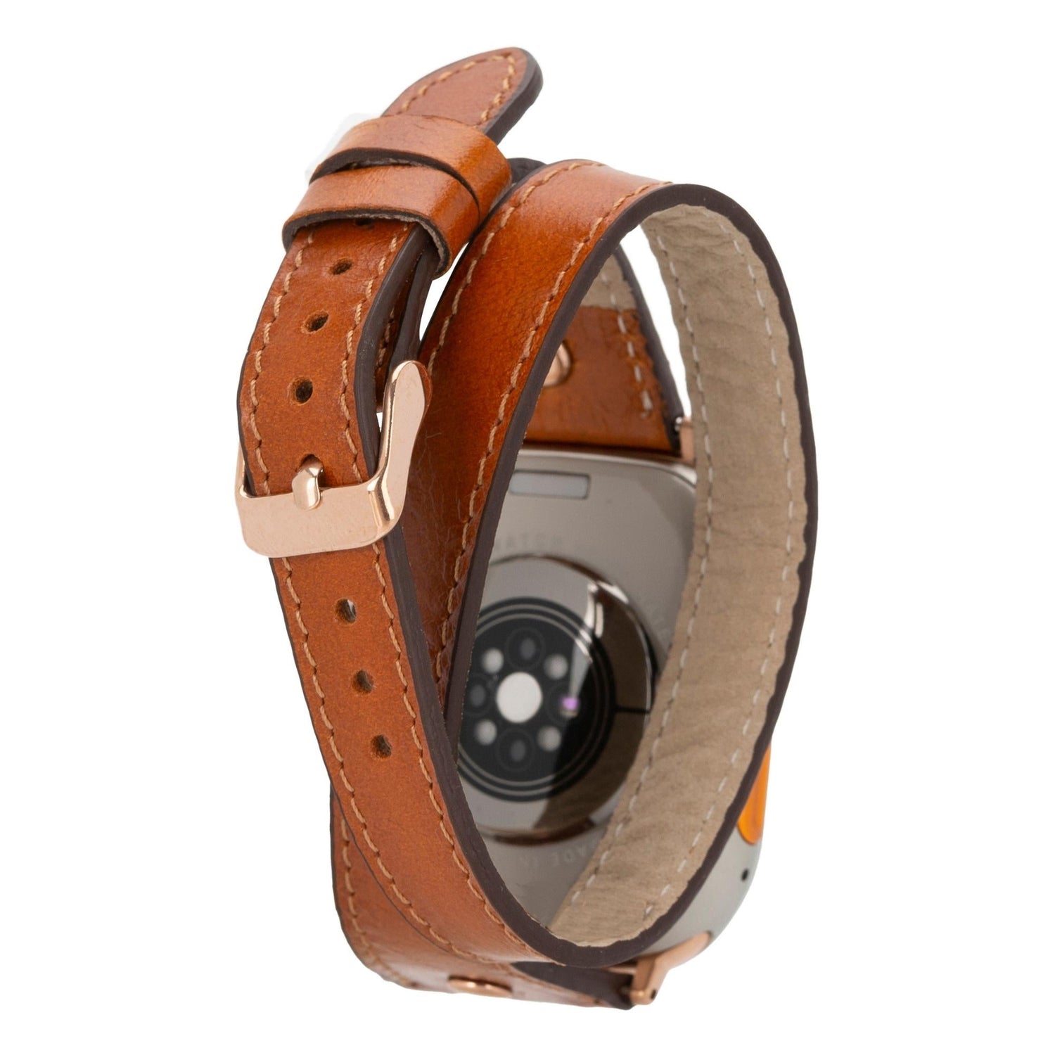 Vernon Double Tour Leather Bands for Apple Watch 9, Ultra 2 and SE