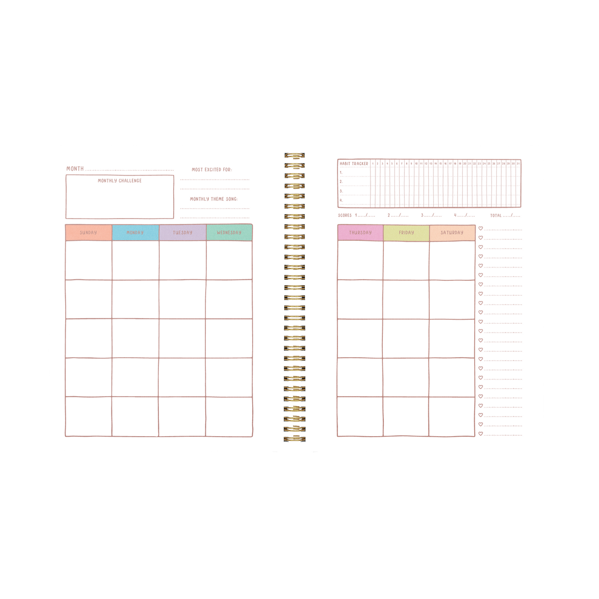 Undated Perpetual Planner - Goal Getter Lite