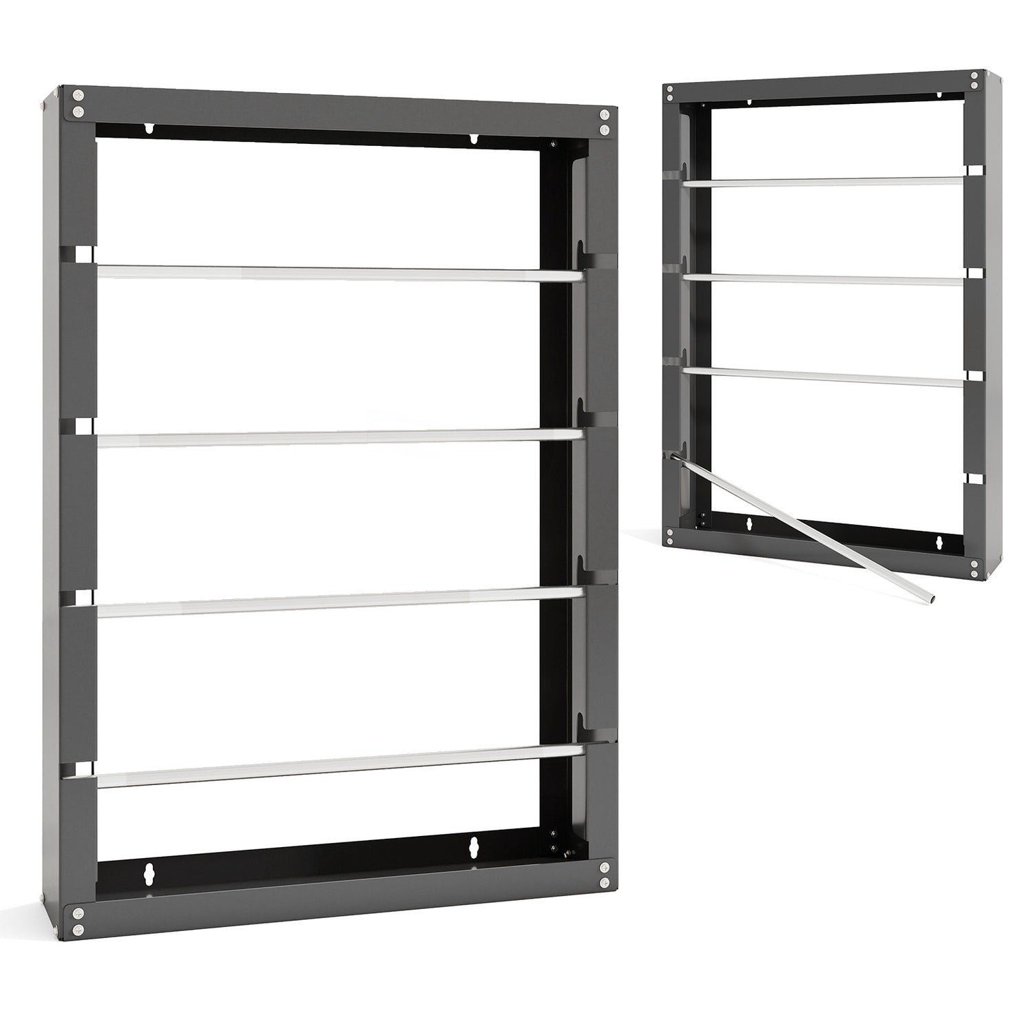 Wire Spool Rack with 4 Rods for Electrical Industrial and Retail Use-Gray