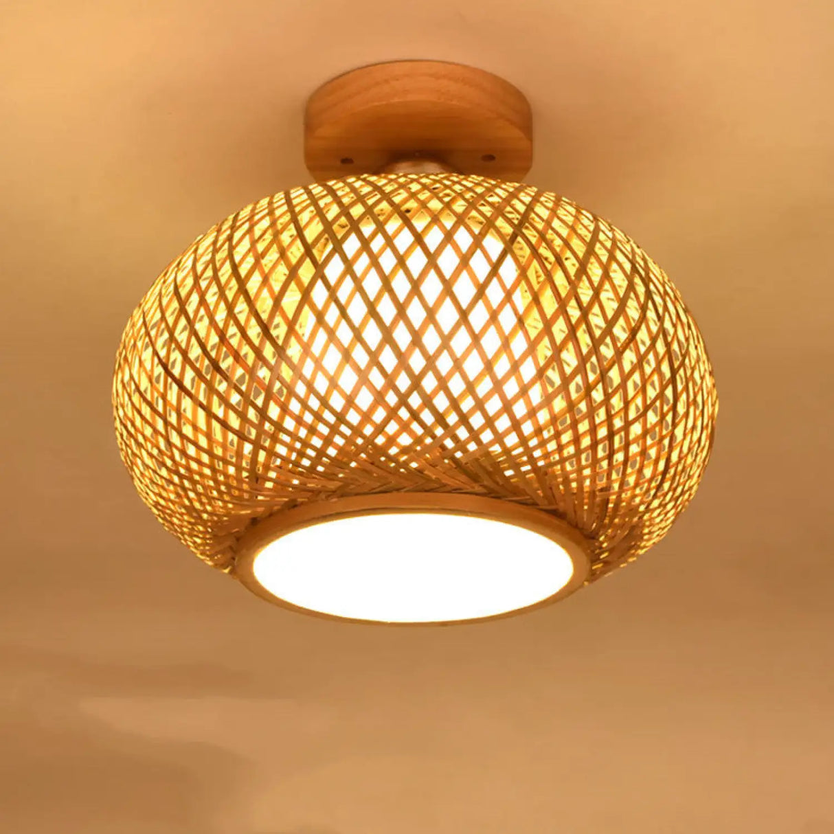 Wood Ceiling Lamp with Unique Design for Modern Home Lighting