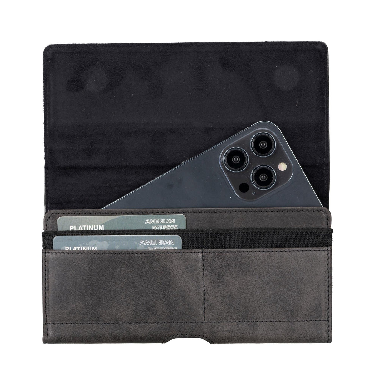 Yonkers Security Belt-Mounted Leather Phone Holster