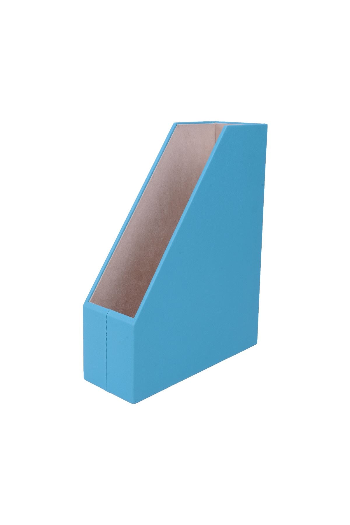MOOG Paper Storage Desk- Desk Organizer Wood- Leather Magazines Holder- File Organizer- Magazines Holder- Magazines Rack-Leather Covered Magazine Holder -Paper Sorter…