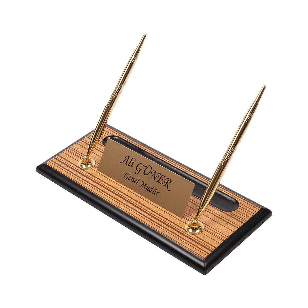 MOOG Zebrona Leather Desk Set-Brown- 11 PCS