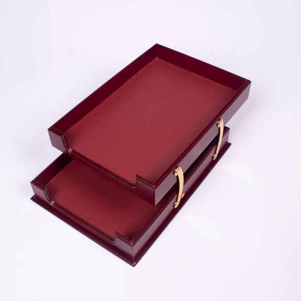 Lux Prestij Wood Desk Set-Office Organizer Set-Leather Desk Organizer-Combination-Best Gift-Leather Desk Set - Desk Accessories