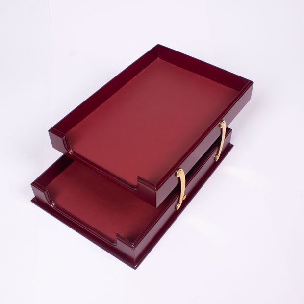 Personalised Leather Deluxe Desk Set - Office and Business Stationary - Retirement Gift - Wedding Anniversary Present