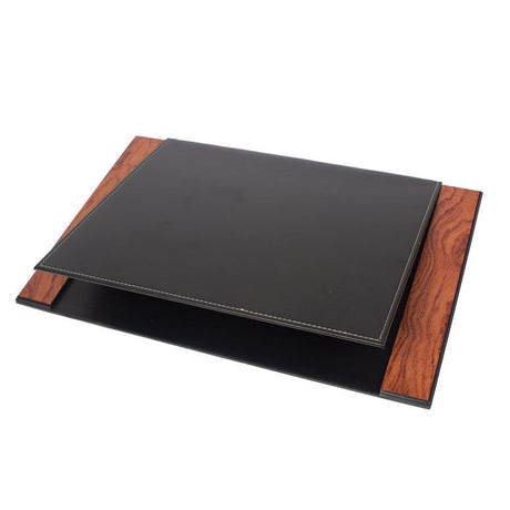 Personalization Wood Desk Set - Leather Office Desk Organizer - Business Card Note Paper Pencil Holder - Office Accessories