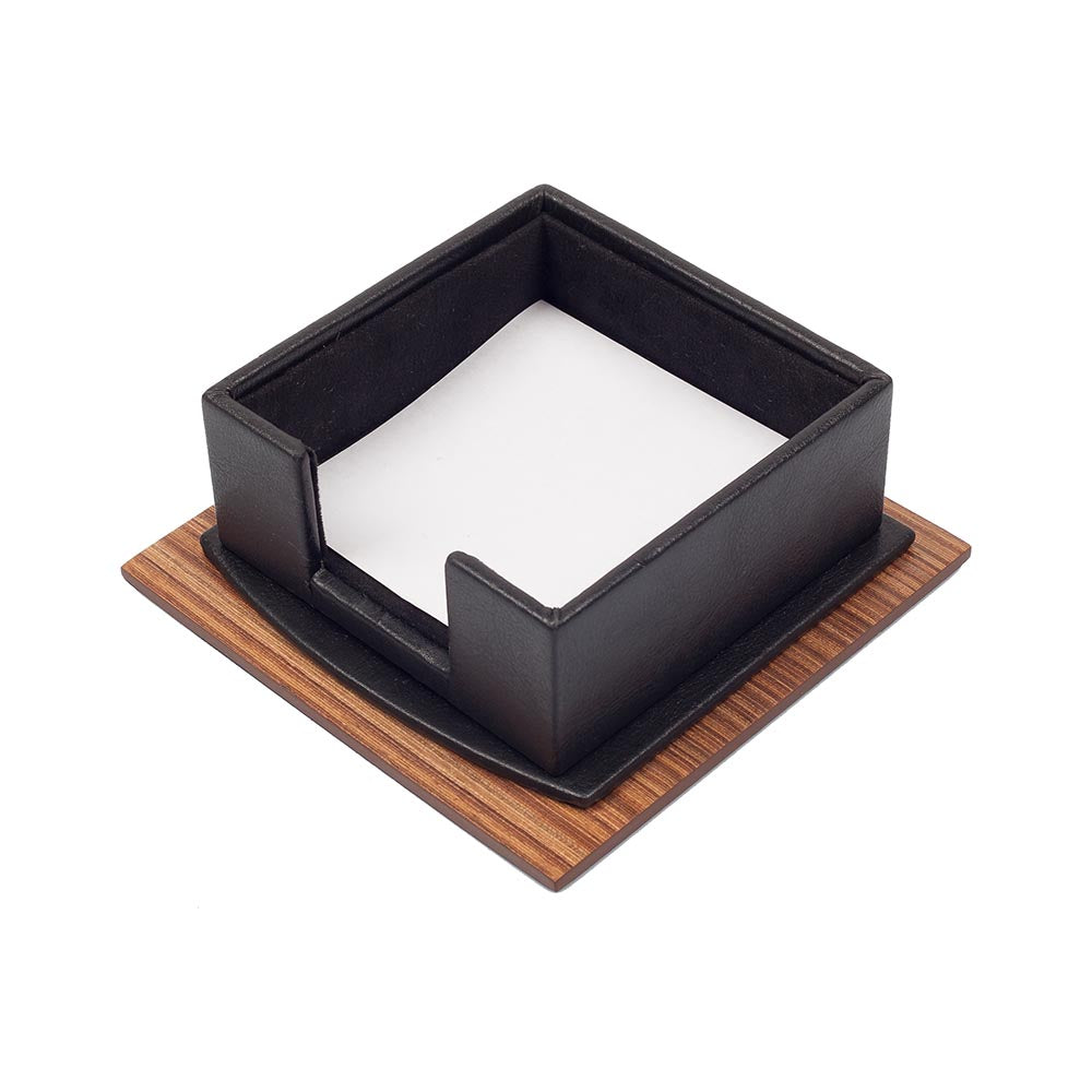 MOOG Star Wooden Leather Note Paper Holder