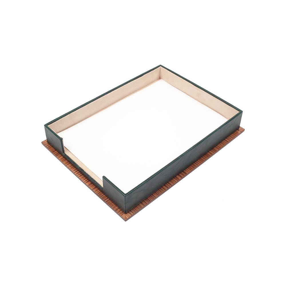 MOOG  Star Wooden & Leather Document Tray