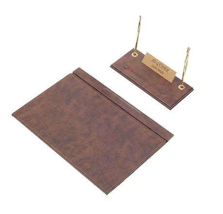 Leather Desk Set - 2 Accessories