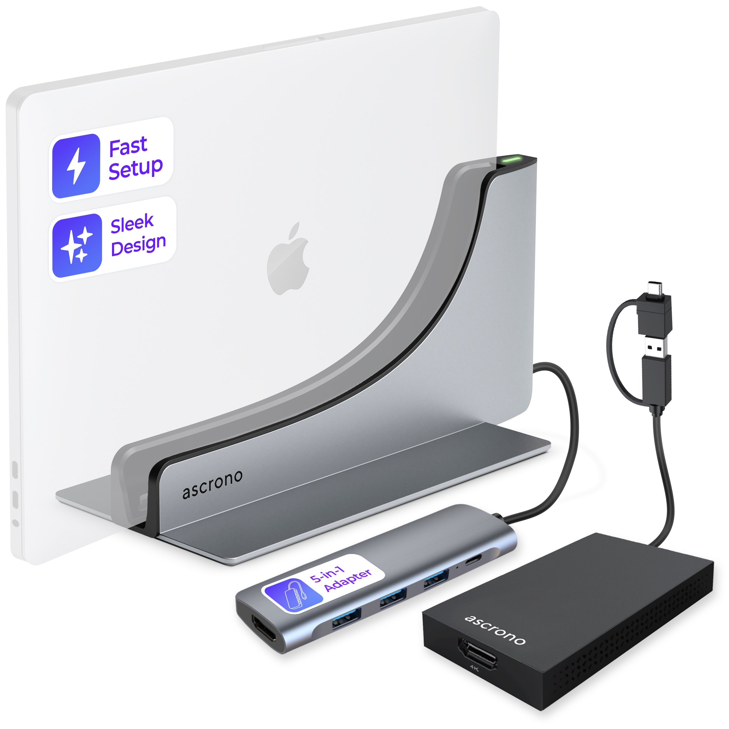Ascrono® MacBook Docking Station – Moogdesk