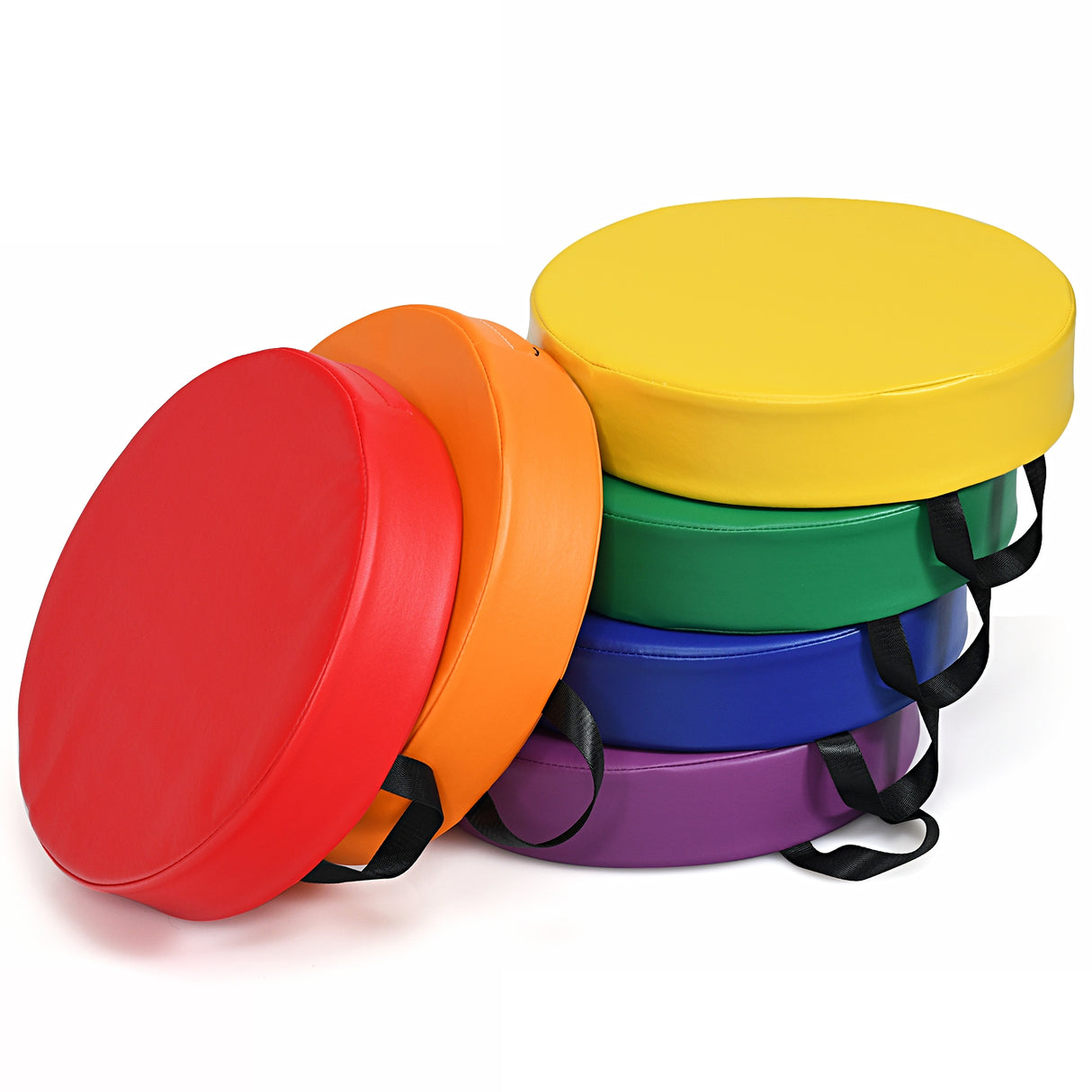 6 Pieces 15 Inch Round Toddler Floor Cushions for Kids