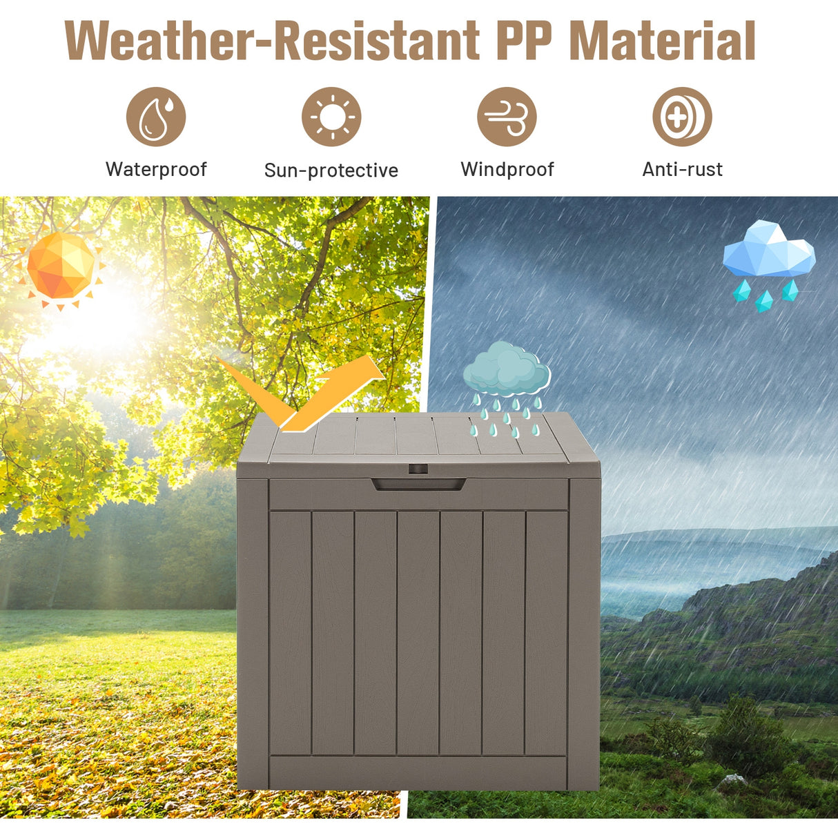 30 Gallon Deck Box Storage Container Seating Tools