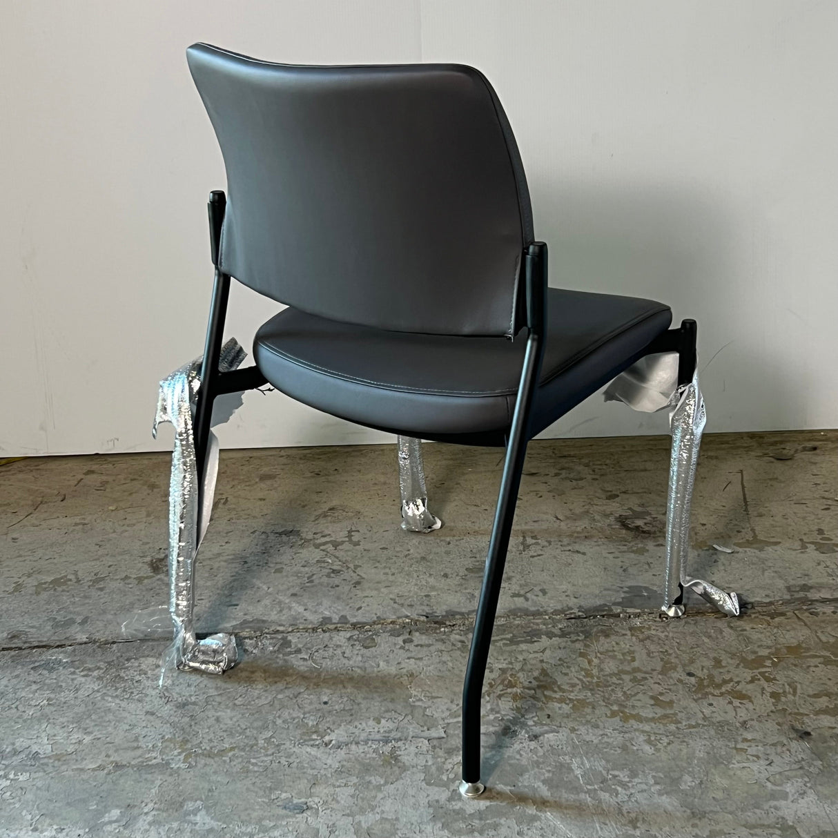 SITONIT SEATING (3 PACK) Grey Chair With Leather Material 34" H x 18.5" x 18.5"