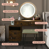 Modern Dressing Table with Storage Cabinet