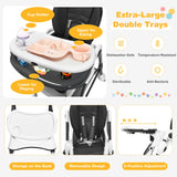 A-Shaped High Chair with 4 Lockable Wheels