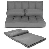 6-Position Foldable Floor Sofa Bed with Detachable Cloth Cover