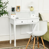 Writing Desk 2-Tier Vanity Desk Computer Desk with 4 Drawers