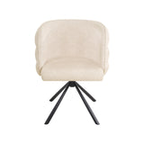 270° Swivel Home Office Desk Chairs Set of 2,Modern Dining Chairs, Upholstered Bedroom Chairs with Metal Base,Makeup Chair for Vanity, for Living Room, Bedroom,Study Room,Dining Room(Beige)