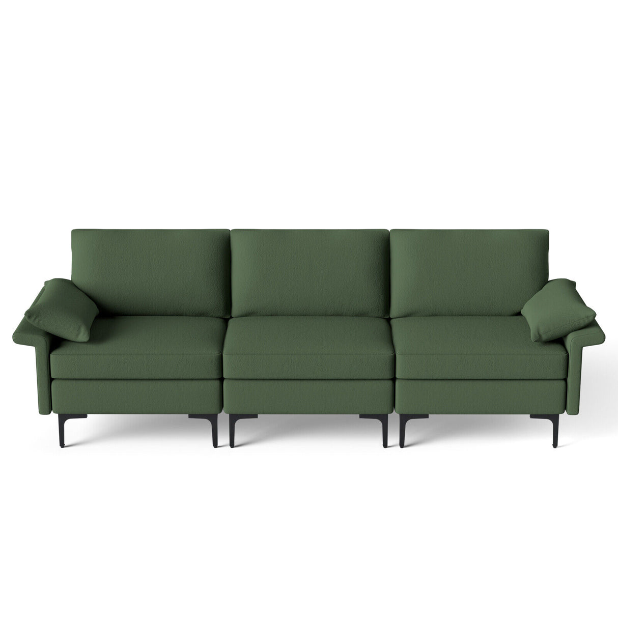 Large 3-Seat Sofa Sectional with Metal Legs for 3-4 people