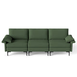 Large 3-Seat Sofa Sectional with Metal Legs for 3-4 people