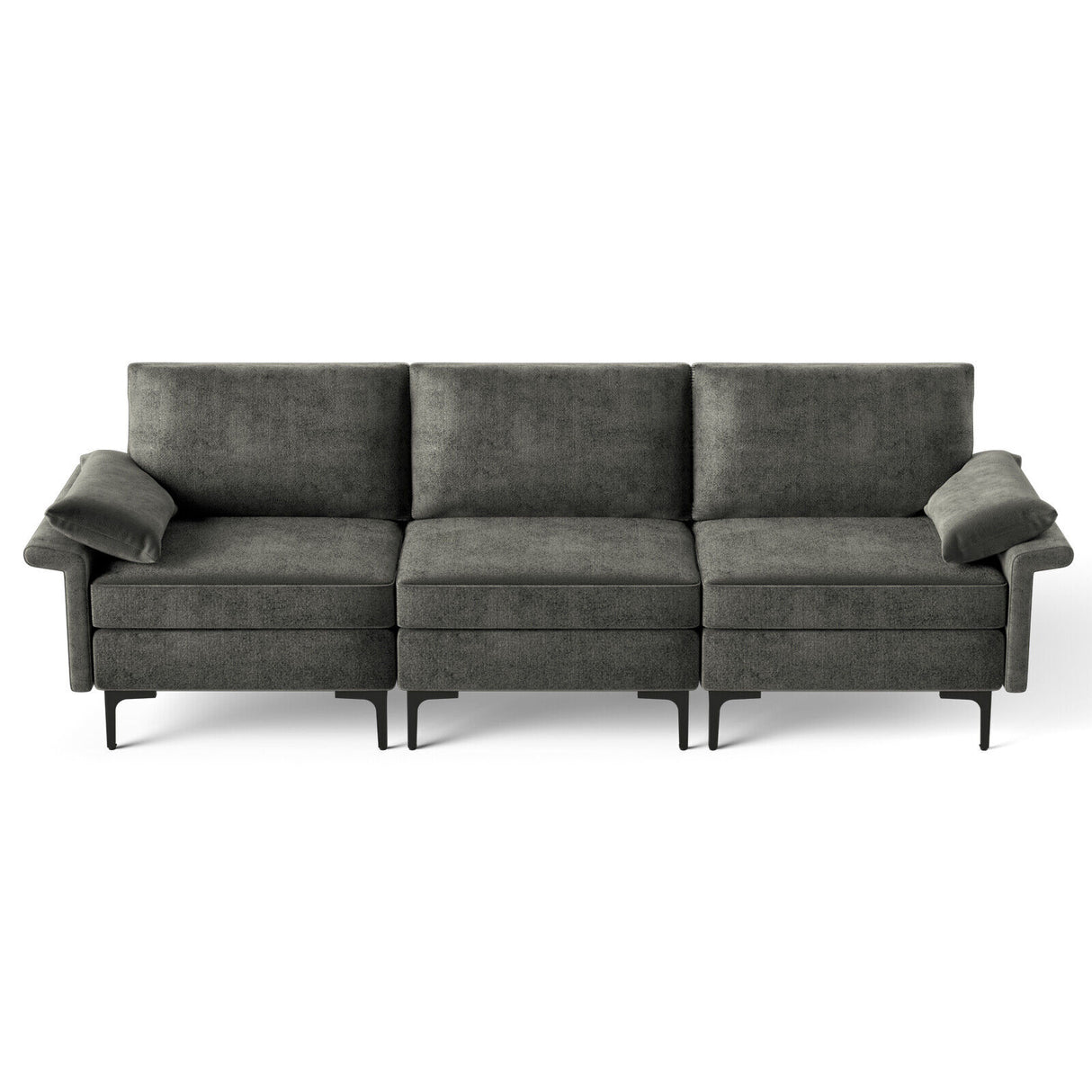 Large 3-Seat Sofa Sectional with Metal Legs for 3-4 people