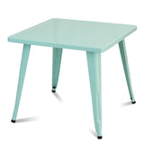 27 Inch Kids Square Steel Table Play Learn Activity Table-Blue