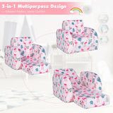 3-in-1 Convertible Kid Sofa Bed Flip-Out Chair Lounger for Toddler