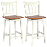 24.5 Inches Set of 2 Swivel Bar Stools with 360Â° Swiveling