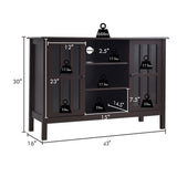 Wooden TV Stand Console Cabinet for 50 Inch TV