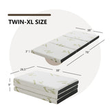 Queen 3 Inch Tri-fold Memory Foam Floor Mattress Topper Portable with Carrying Bag