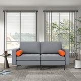 Modular 1/2/3/4-Seat L-Shaped Sectional Sofa Couch with Socket USB Port-2