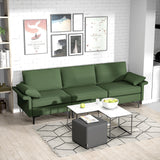 Large 3-Seat Sofa Sectional with Metal Legs for 3-4 people