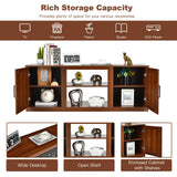 58 Inch TV Stand with 1500W Faux Fireplace for TVs up to 65 Inch