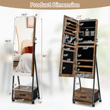 Jewelry Cabinet with Full Length Mirror