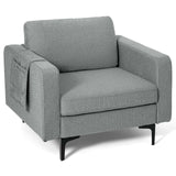 1/2/3/4-Seat Convertible Sectional Sofa with Reversible Ottoman-1