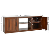 58 Inch TV Stand with 1500W Faux Fireplace for TVs up to 65 Inch