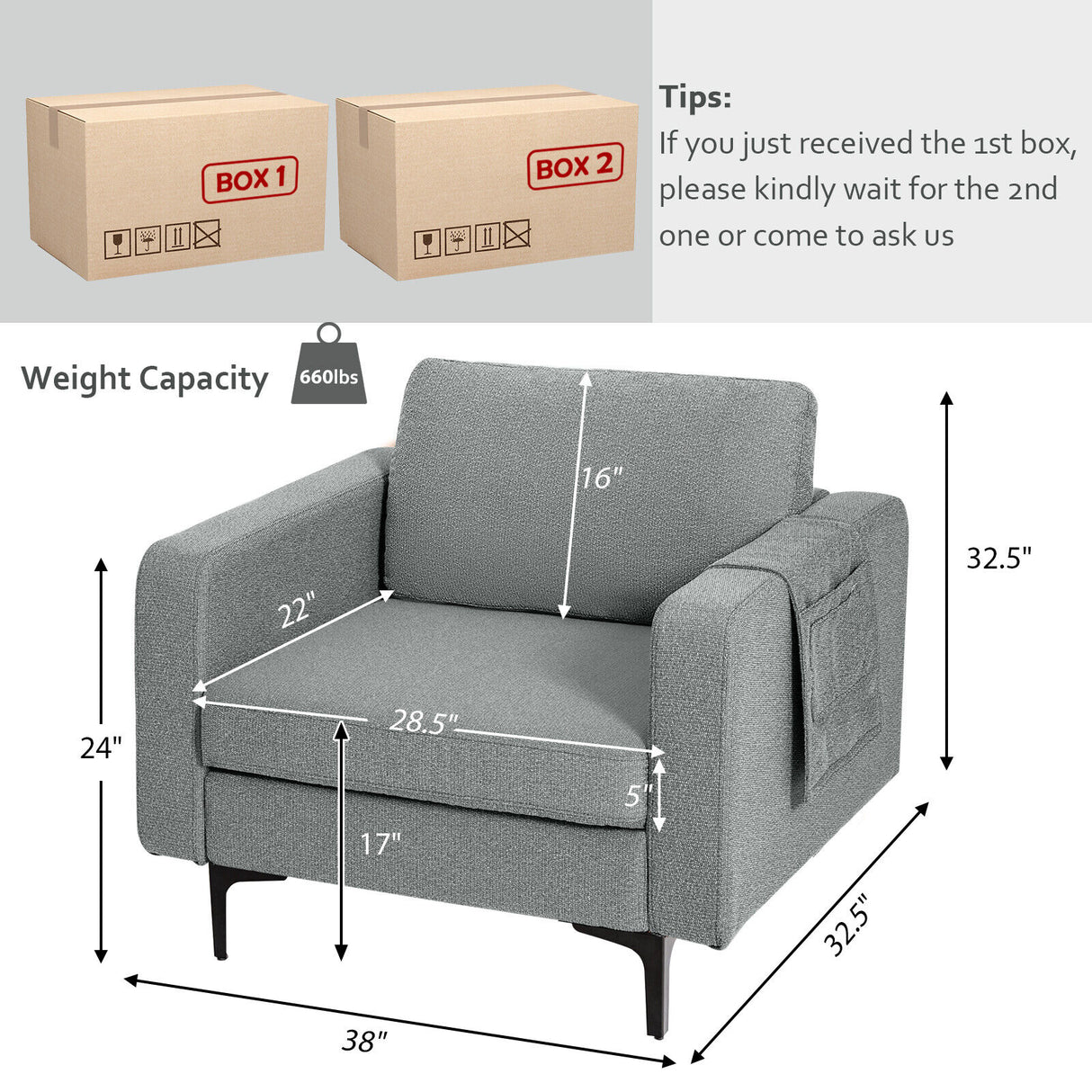 1/2/3/4-Seat Convertible Sectional Sofa with Reversible Ottoman-1